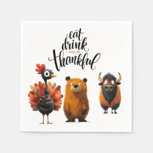 TURKEY for thanksgiving themed Fall Dinner Table Napkins