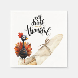TURKEY for thanksgiving themed Fall Dinner Table  Napkins