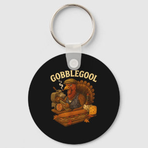 Turkey Gabagool Gobbol Funny Italian Food Keychain