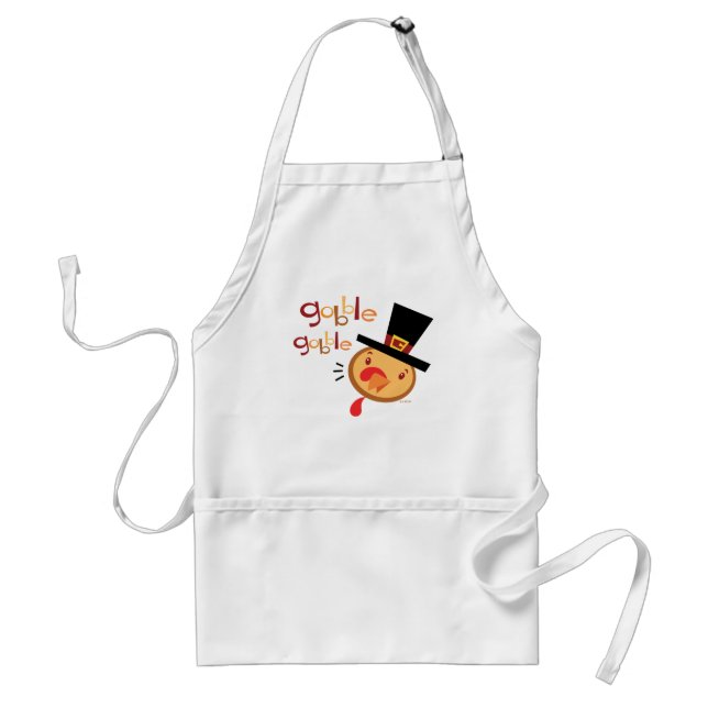 Turkey gobble Gobble Adult Apron (Front)