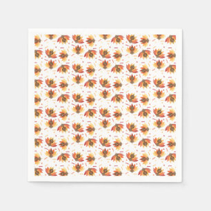 Turkey Gobble Thanksgiving Pattern Napkins