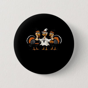 Turkey Halloween Boo, Thanksgiving Turkey, Spooky Button