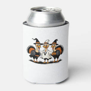 Turkey Halloween Boo, Thanksgiving Turkey, Spooky Can Cooler