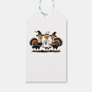 Turkey Halloween Boo, Thanksgiving Turkey, Spooky  Gift Tags