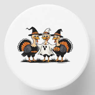 Turkey Halloween Boo, Thanksgiving Turkey, Spooky Mini Candle Favors
