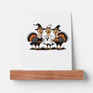 Turkey Halloween Boo, Thanksgiving Turkey, Spooky Picture Ledge