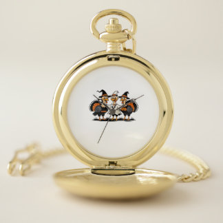 Turkey Halloween Boo, Thanksgiving Turkey, Spooky  Pocket Watch