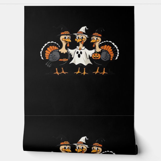 Turkey Halloween Boo, Thanksgiving Turkey, Spooky  Wallpaper (Unrolling)