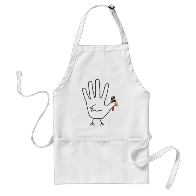 turkey hand adult apron (Front)