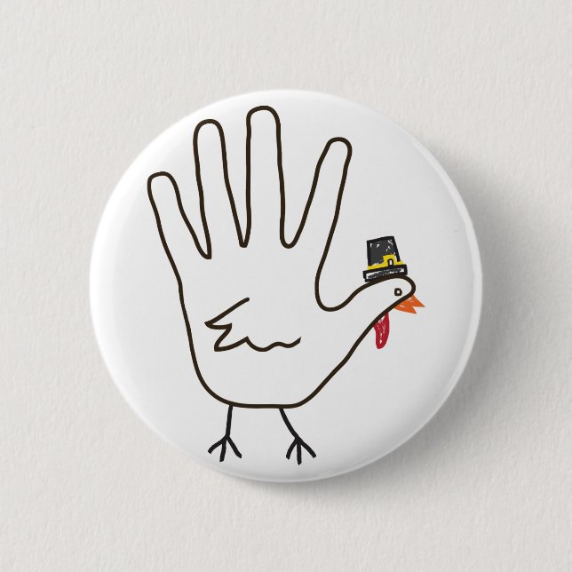 turkey hand button (Front)