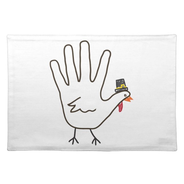 turkey hand cloth placemat (Front)