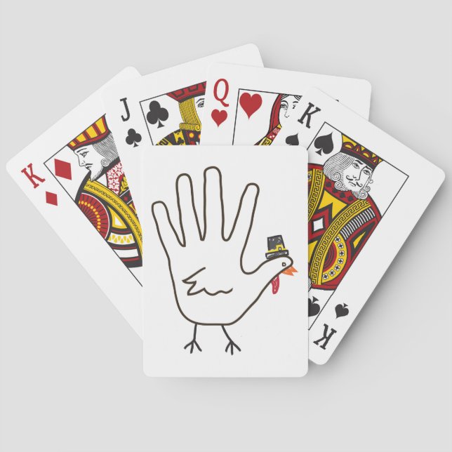 turkey hand poker cards (Back)