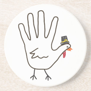 turkey hand sandstone coaster