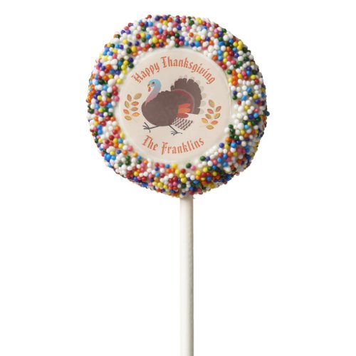 Turkey Happy Thanksgiving Chocolate Covered Oreo Pop