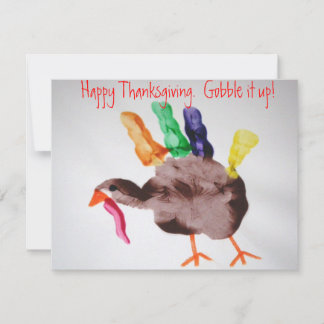 Turkey Happy Thanksgiving. Gobble it up! Holiday Card