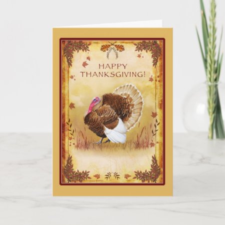 Turkey Happy Thanksgiving Greeting Card
