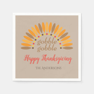 Turkey Happy Thanksgiving Paper Napkins