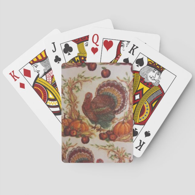 Turkey & Harvest Poker Cards (Back)