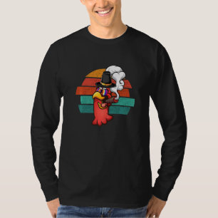 Turkey head Smoked a cigarette wearing sunglasses T-Shirt