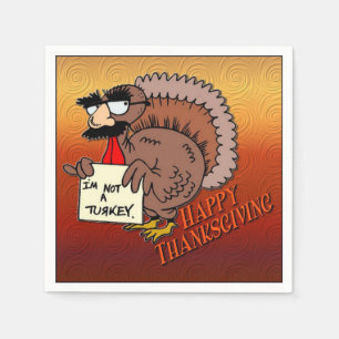 Turkey Humor Thanksgiving Dinner Napkins