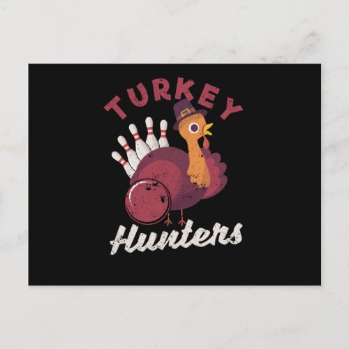 Turkey Hunter Funny Bowling Player Bowler Team Postcard