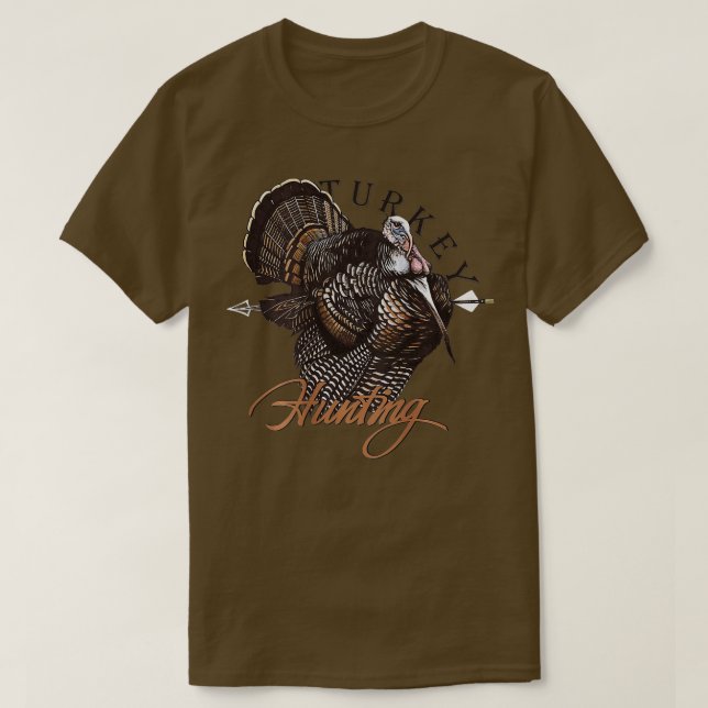 Turkey Hunting  Back  T-Shirt (Design Front)