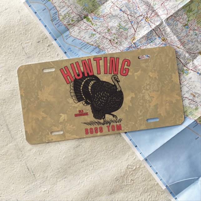 Turkey Hunting License Plate (In Situ)