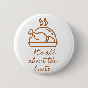 Turkey Icon All About the Baste Thanksgiving   Button