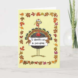 Turkey Identification Thanksgiving Card
