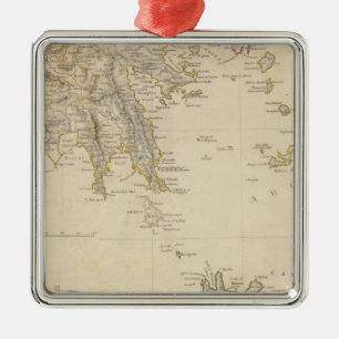 Turkey III Southern Greece and Candia Metal Ornament