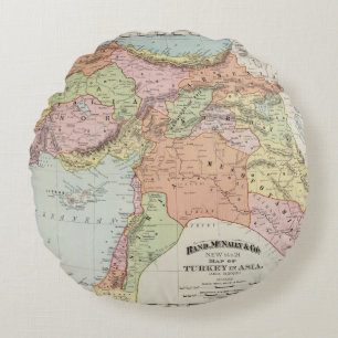 Turkey in Asia 6 Round Pillow