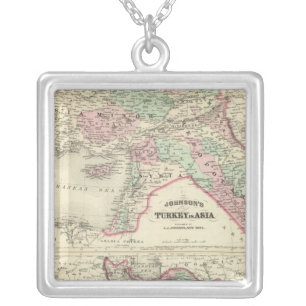 Turkey in Asia, Persia, Arabia, Beloochistan Silver Plated Necklace