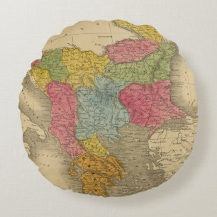 Turkey in Europe 8 Round Pillow