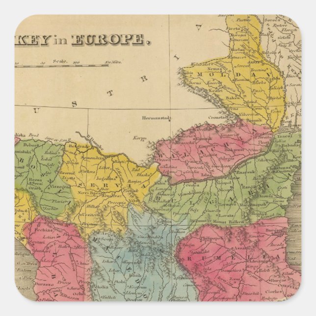 Turkey in Europe 8 Square Sticker (Front)