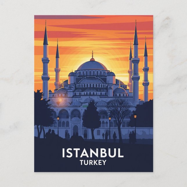 Turkey Istanbul Blue Mosque Postcard (Front)