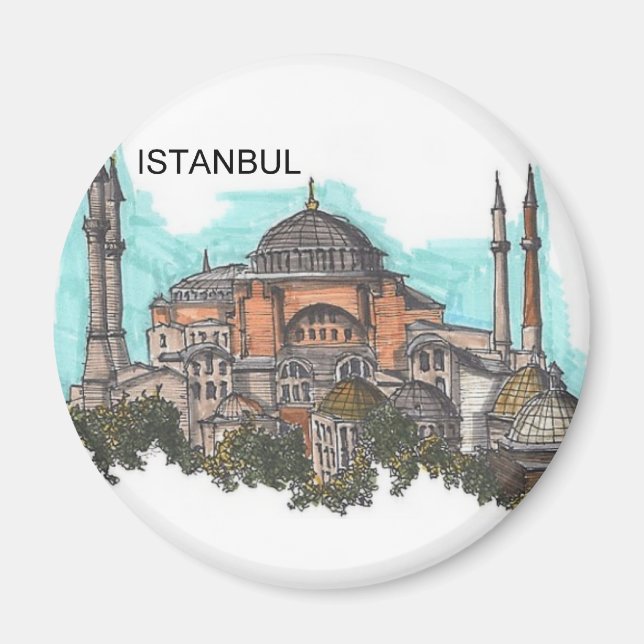 Turkey Istanbul Hagia Sophia (by St.K) Magnet (Front)
