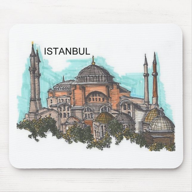 Turkey Istanbul Hagia Sophia (by St.K) Mouse Pad (Front)