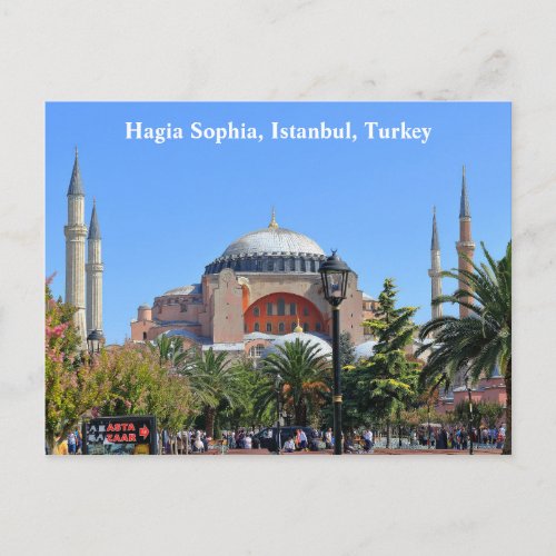 Turkey Istanbul Hagia Sophia Postcard
