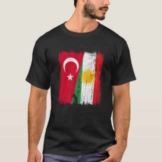 Turkey Kurdistan Half Flag Turkish Kurdish Heritag T-Shirt