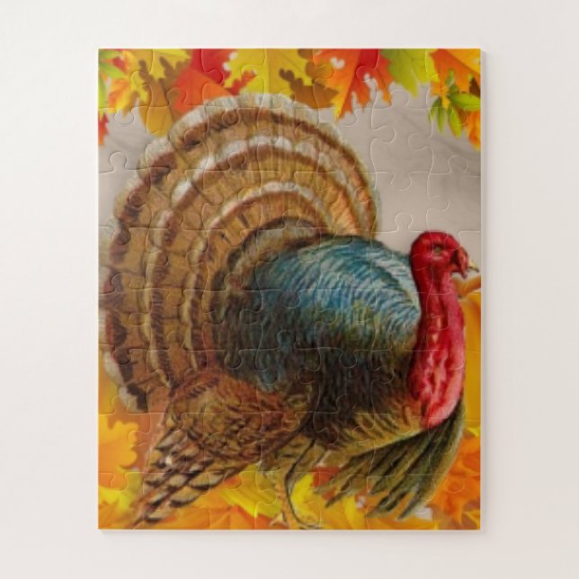 Turkey leaves pumpkins jigsaw puzzle (Vertical)