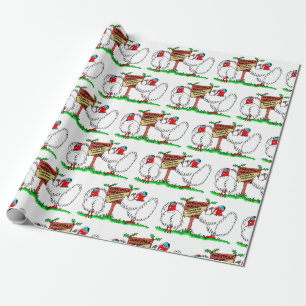 Turkey Lockdown Cartoon Christmas Wrapping Paper