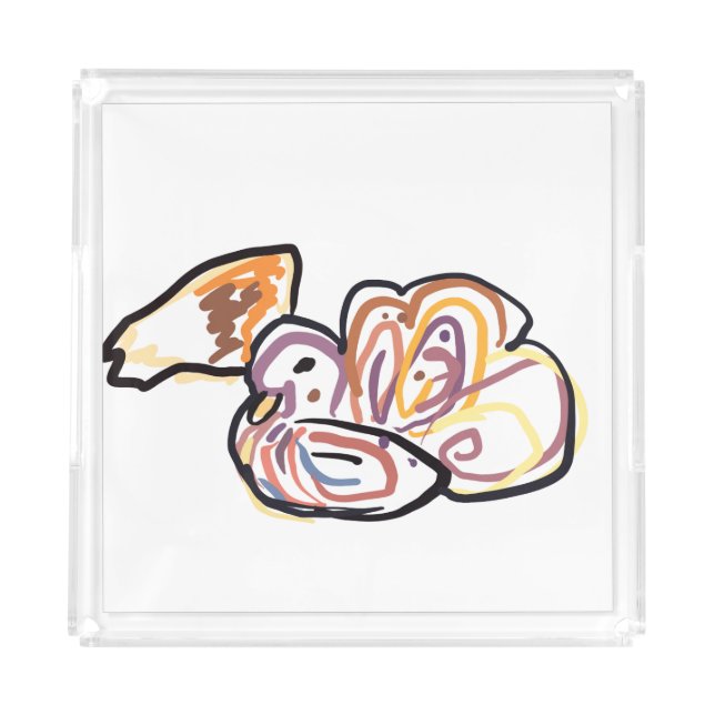 Turkey love it acrylic tray (Front)