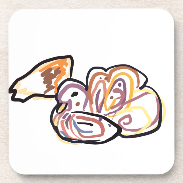 Turkey love it beverage coaster (Front)