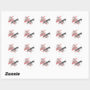 Turkey Map Cities Classic Round Sticker