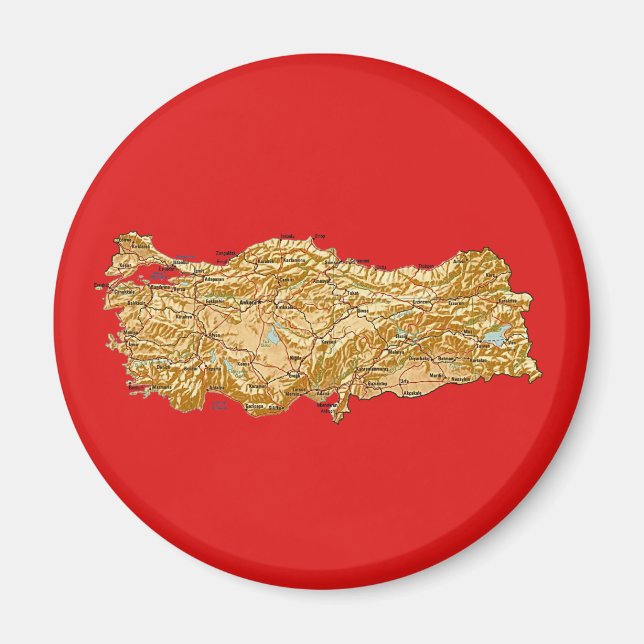 Turkey Map Magnet (Front)