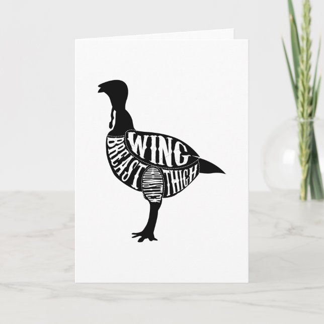 Turkey Meat Cuts Butcher Card (Front)