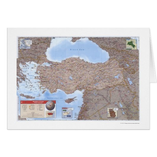 Turkey & Middle East Map 2002 Cards (Front Horizontal)