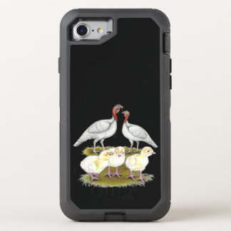 Turkey Mini White Family OtterBox Defender iPhone SE/8/7 Case