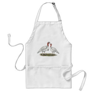 Turkey Mini Whites Adult Apron
