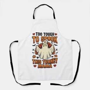 Turkey Mom Halloween Shirt with Vintage Nurse Ghos Apron